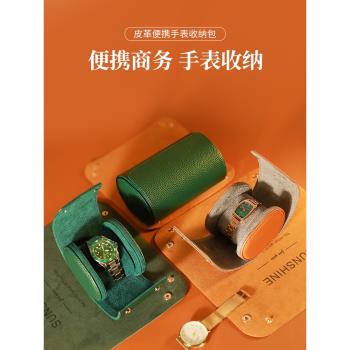 polofest手錶收納盒高檔皮革簡約男女通用便攜旅行機械腕錶展示盒