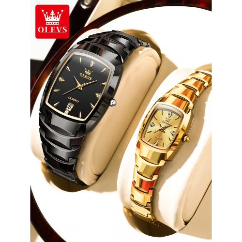 瑞士女石英表防水情侶表歐利時手表男輕奢男表高檔女表全自動7006