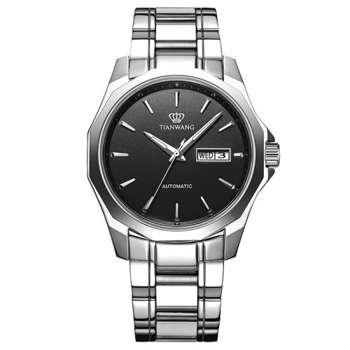 【精選】天王表男 防水自動機械表商務休閑男士手表高端男表51018