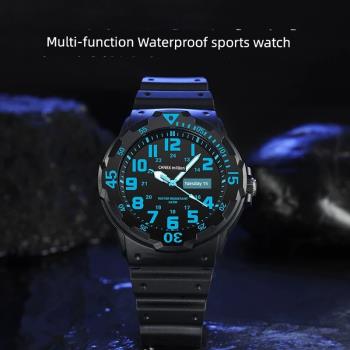 CANEXT品牌大數字男士手表學生多功能運動夜光防水跨境電子表