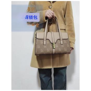 保護隱私帶指紋解鎖包包2024新款托特包通勤手提包大容量輕奢女包