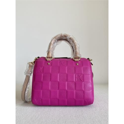 西班牙小眾pg純原頭層牛皮迷你手拎斜挎兩用波士頓包枕頭包