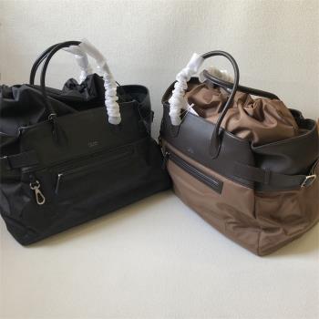 Row Margaux17男女通用皮配尼龍布簡約大容量手提包旅行包托特包