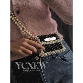 YcNew 手工串珠包復刻小香珍珠串珠包斜挎包單肩包DIY材料包製作