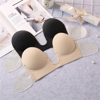 Strapless Bras Invisible Push Up Bra Silicone Brassiere Deep