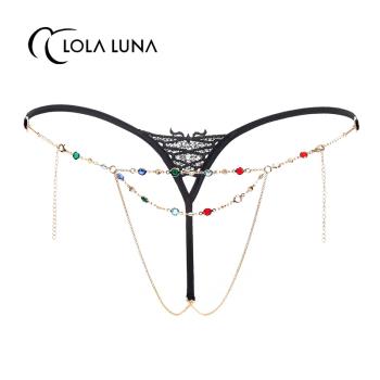 法國Lola Luna藝術內衣[埃及艷后]無痕18K鍍金內褲女七夕女友禮物