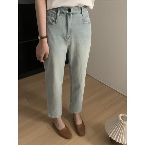 復古綠小個子九分百搭牛仔褲