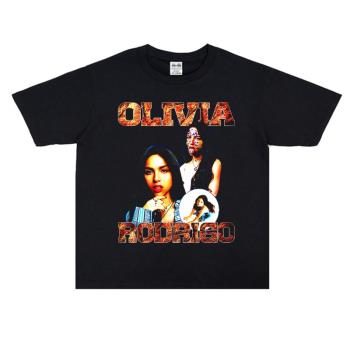 美國歌手奧利維亞·羅德里戈olivia rodrigo人物海報印花T恤短袖