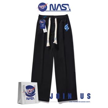 NASA梵高星空冬季加絨休閑褲子