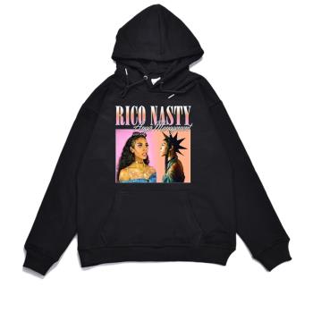 歐美說唱嘻哈女歌手里科·納斯蒂Rico Nasty人物個性印花衛衣外套
