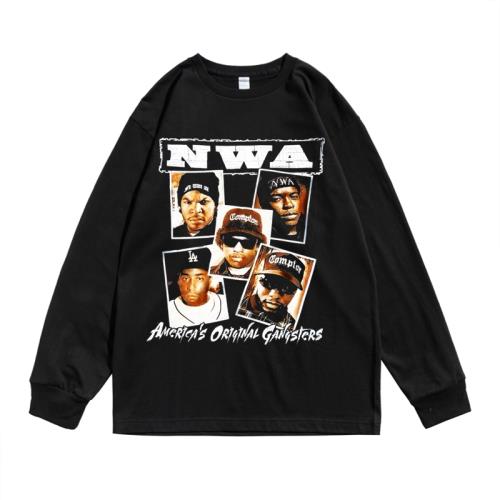 嘻哈說唱饒舌N.W.A康普頓團體Niggaz Wit Attitudes長袖T恤男女