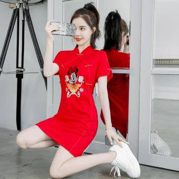 中國風改良版少女日常夏裝連衣裙
