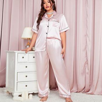 2023 hot home service suit fat women plus size Sling pajamas