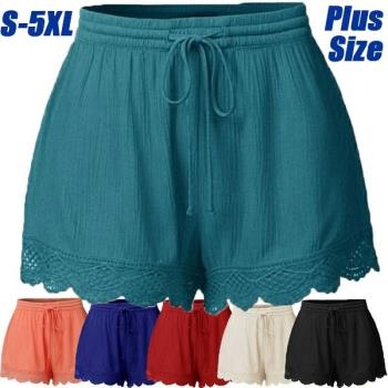 womens shorts summer short Lace Plus Size Rope Tie Shorts