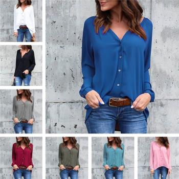 Big size Women blouse Causal Long sleeve shirts Ladies tops