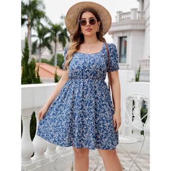 XL-4XL women dresses casual summer plus size ladies skirt女