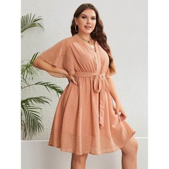 XL-4XL women dresses summer plus size casual ladies skirt女