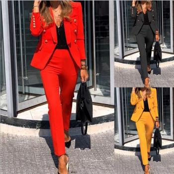 Women's solid color casual long sleeve suit S~2XL 西服套