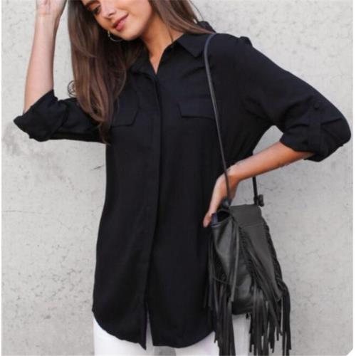 2018 Womens fashion shirt casual long sleeve blouse襯衫