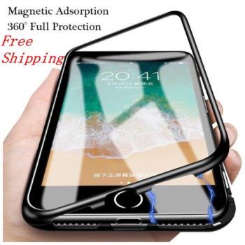 iPhone11 pro max xs max xr x 6s 7 8 plus Magnetic Glass Case
