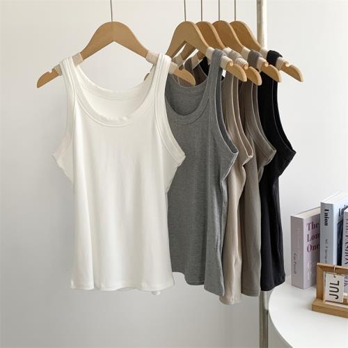 瑜伽服背心女跑步背心式上衣修身健身運動螺紋背心女美式夏季吊帶