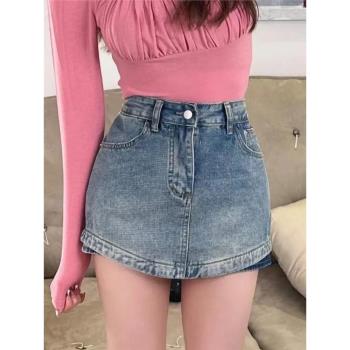 顯瘦顯高氣質超短褲女2024夏季新款高腰時尚百搭性感辣妹牛仔裙褲