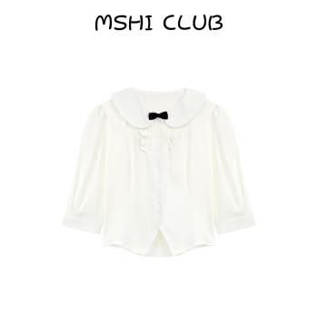 CLUB MSHI法式蕾絲短袖蝴蝶結