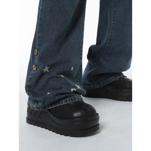 Vintage High Waist Wide Leg Denim Pants 復古高腰闊腿牛仔長褲