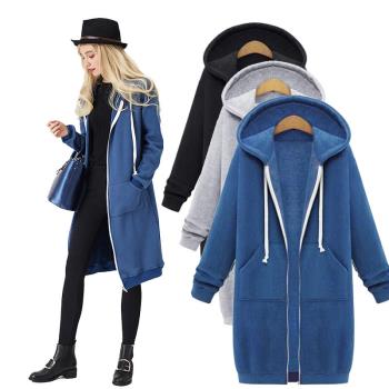 Autumn/winter womens hooded hoodie cashmere sweater coat