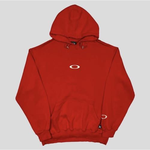 Oakley00SS日常基礎logo短寬boxy連帽衛衣Clean Fit風VintageY2K