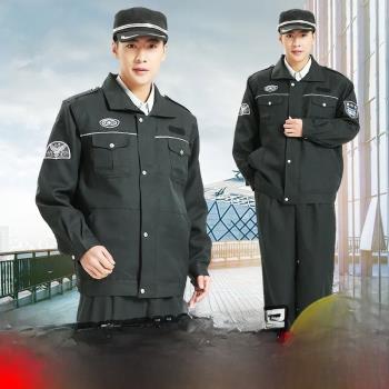 上海新式保安服春秋服套裝橄欖綠門衛物業安檢員工作制服長袖外套