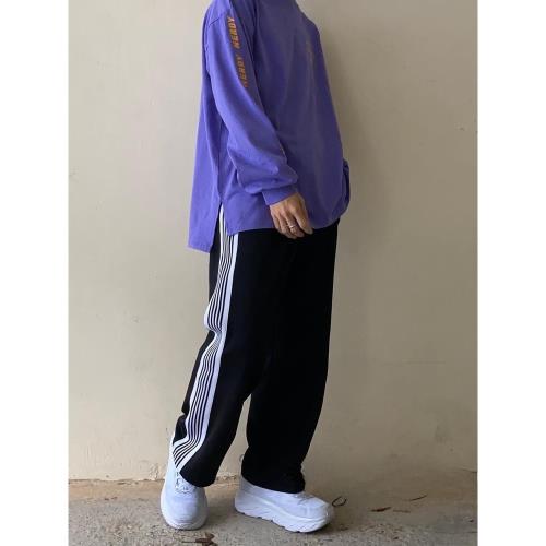 NEEDLES  AIPL narrow track限定蝴蝶刺繡條紋織帶運動褲休閑長褲