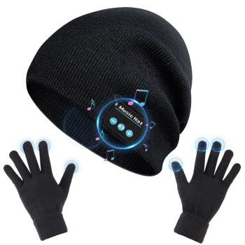 新款藍牙5.0無線耳機針織套頭帽冬季保暖通話音樂藍牙帽子