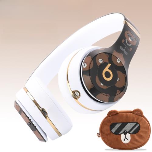 Beats Solo3 布朗熊限量版耳機LINE Friends 無線藍牙頭戴耳機|遊戲電競