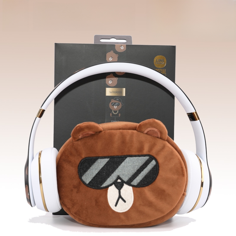Beats Solo3 布朗熊限量版耳機LINE Friends 無線藍牙頭戴耳機|遊戲電競