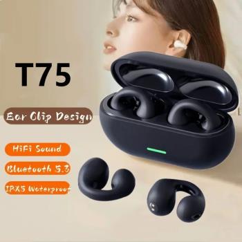 NEW Bluetooth 5.3 Wireless Bone Conduction Headphones T75 Cl