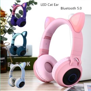 other/其他 無Bluetooth Cat Ear Headphones Wireless Headset C
