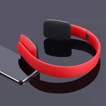 手機藍牙復古大耳罩頭戴式重低音續航低音炮耳機紅色運動音樂耳麥