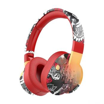 國潮風頭戴式藍牙耳機美式音樂無線耳麥復古學生j網紅拍照耳.議價
