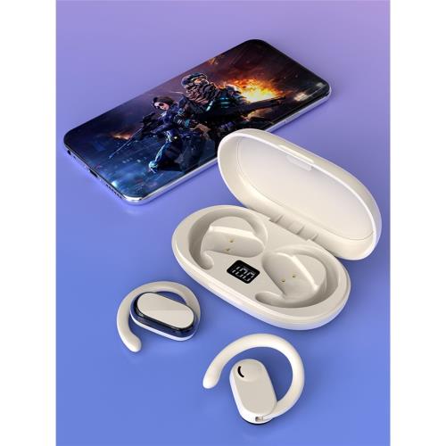 真無線藍牙耳機超長續航運動防水降噪掛耳游戲便攜式數顯藍牙耳機