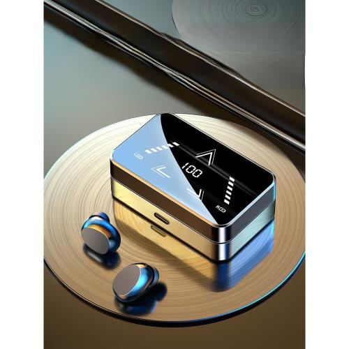 原初者2025新款T5藍牙耳機數顯降噪運動入耳式防水超長續航重低音