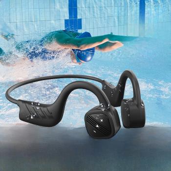 骨傳導藍牙耳機游泳IPX8防水跑步健身運動掛耳式32G內存MP3播放器