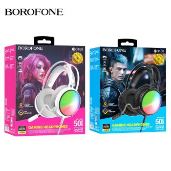 BOROFONE/菠蘿風BO108新款頭戴式游戲耳機線控筆記本電腦電競耳機