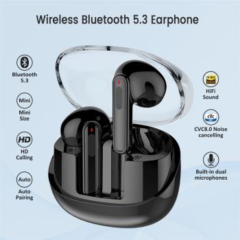 Bluetooth 5.3 Wireless Headphones Deep Bass TWS Earphones No