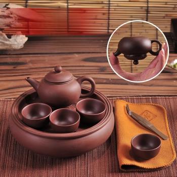 家用便攜紫砂茶盤陶瓷整套功夫茶具茶道6寸旅行茶具套裝茶壺茶杯