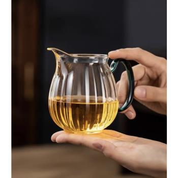 冠牌茶器玻璃公道杯大容量耐熱加厚公杯一體分茶器功夫茶具配件