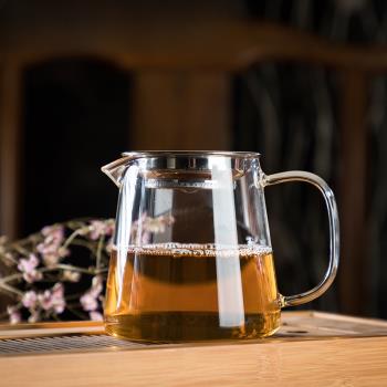 日本玻璃公道杯茶漏套裝加厚耐熱過高硼硅濾公杯分茶器功夫茶具