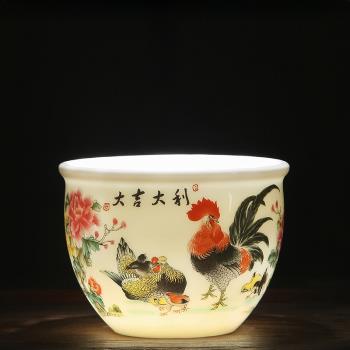 陶瓷羊脂玉中式瓷茶杯