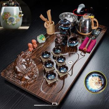 。功夫茶具套組家用全自動一體泡茶臺燒水壺茶盤燒水壺茶道茶桌茶