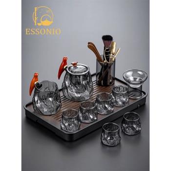 ESSONIO玻璃茶具套裝輕奢高檔家用會客泡茶器泡茶壺功夫茶杯茶壺